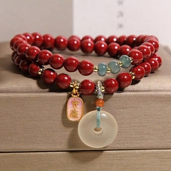 Vòng tay chu sa phong cách trung hoa mới cho nữ – sang trọng, tinh tế, mang ý nghĩa phong thủy may mắn TS216250