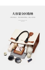 Túi Xách Đeo Vai Nữ Sang Trọng Cổ Điển 2025 – Set Túi Tote & Túi Đeo Chéo (PU) TX282250