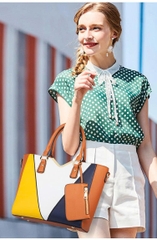 Bộ túi 4 món 2025 PU – Túi tote & túi đeo vai, đơn giản, thời trang cho mẹ và con gái TX278250