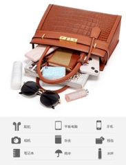 Túi Xách Nữ 3 Món Thời Trang Mới 2025 – Túi Đeo Vai, Đeo Chéo Chất Liệu PU Cao Cấp TX274250