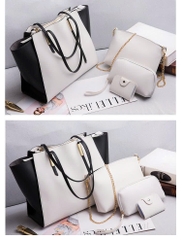 Bộ Túi Xách Nữ 4 Món Thời Trang Đơn Giản 2025 – Túi Đeo Vai, Túi Tote Chất Liệu PU Cao Cấp TX273250