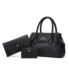 Túi Xách Da Mềm Họa Tiết Cá Sấu Cao Cấp – Bộ Nhiều Món Dây Bện Thời Trang – Túi Đeo Chéo Một Vai Nữ – Kiểu Dáng Mới 2025 TX316250