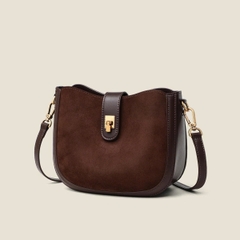 Túi đeo chéo  thời trang thu đông mới 2025 cho nữ – Kiểu dáng cổ điển, túi đeo vai – Da thật (da lộn cao cấp) TX295250