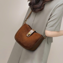 Túi đeo chéo  thời trang thu đông mới 2025 cho nữ – Kiểu dáng cổ điển, túi đeo vai – Da thật (da lộn cao cấp) TX295250