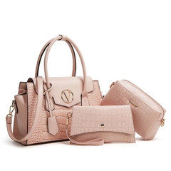 Túi xách nữ Cross Border phong cách mới 2025 – Bộ ba món họa tiết kim cương, túi xách – túi đeo vai – túi đeo chéo – Chất liệu PU cao cấp TX311250