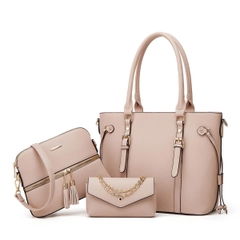 Túi xách nữ thời trang mới 2025 – Túi đeo vai thanh lịch – Túi xách dung tích lớn – Bộ ba món đa năng – Chất liệu PU cao cấp TX298250