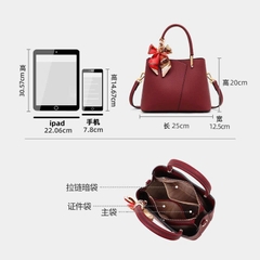 Túi xách nữ kiểu dáng mới 2025 – Túi xách cho mẹ – Da thật cao cấp kết hợp da tổng hợp TX319250