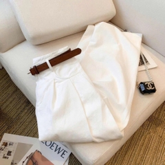 Quần JEANS Ống Rộng Cạp Cao Màu Trắng/Đen – Thiết Kế Mới Mùa Xuân QJ007260