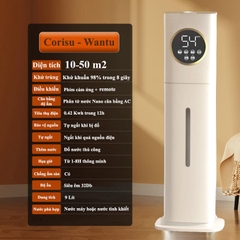 Máy phun sương tạo ẩm SEKA Wantu công suất lớn máy tạo ẩm có khử khuẩn UV tránh khô da ngừa viêm họng cho cả nhà