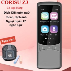Máy phiên dịch Corisu Z3 dùng sim 4G, dịch giọng nói, dịch ảnh, 138 ngôn ngữ