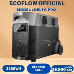 Trạm Sạc Di Động Công Suất Cao EcoFlow DELTA Pro Dung Lượng 3.600Wh Dùng Tủ Lạnh, Điều Hòa BH 5 Năm