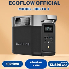 Trạm Năng Lượng Di Động Đa Năng EcoFlow Delta 2 Dung Lượng Siêu Khủng 1024WWh Tiện Lợi BH 5 Năm