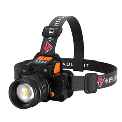 Đèn pin đội đầu chip led Corisu T8 siêu sáng chiếu xa 200m zoom xoay cơ học có USB sạc lại đội đầu tiện lợi không thấm nước