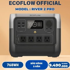 Trạm Sạc Di Động Công Suất Lớn ECOFLOW RIVER 2 PRO 768 Wh Sạc Siêu Nhanh - Bảo Hành 5 Năm Chính Hãng