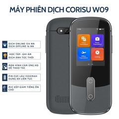 Máy phiên dịch 2 chiều Corisu W09  dịch không cần mạng 15 ngôn ngữ - Bảo hành chính hãng 24 Tháng