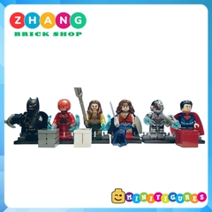 Xếp hình Jutice League Bathero - Flash - Aquaman - Wonder Woman - Cyborg - Superman Lego Minifigures Decool 0282 0287