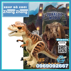 [28 cm] Xếp hình Khủng long TYRANNOSAURUS Rex Dinosaur tron Công viên kỷ Jura - Jurassic Park Lego Minifigures LeLe L031