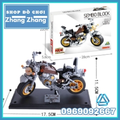 Xếp hình xe motor Yamaha mới nhất Lego Minifigures Sembo Block 701111