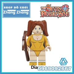 Xếp hình Meliodas - Elizabeth Liones - Ban - Diane - King- Gowther - Escanor- Merlin Lego Minifigures Kopf KF6129