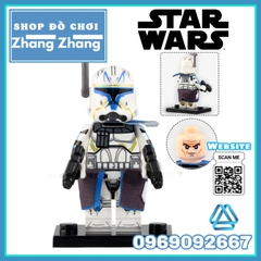 Xếp hình Star Wars Wrecker  Crosshair Hunter Tech Rex Commander Cody Jesse Ahsoka's Troopers Lego Minifigures WM6095
