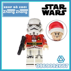 Xếp hình Star Wars Stormtrooper Darth Vader - Rebel Trooper Han Solo Leia Lego Minifigures Luke Skywalker POGO PG8200