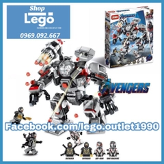 [403 Hình] Xếp hình Đại chiến Hulkbuster Outtrider War machine Ant man Avengers Endgame Lego Minifigures Xinh 9009