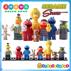 Xếp hình Sesame Street gồm Elmo - Ernie - Cookie Monster - Big Bird - Bert - Oscar the Grouch Lego Minifigures LG1003