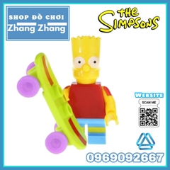 Đồ chơi xếp hình Gia đình Simsons Bartman - Marge Homer Nelson - Flanders Bart Milhouse Kopf KF6039