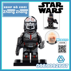 Xếp hình Star Wars Wrecker  Crosshair Hunter Tech Rex Commander Cody Jesse Ahsoka's Troopers Lego Minifigures WM6095