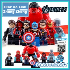 Xếp hình Captain America - Super Adaptoid - SpiderBoy - She Hulk - Hammer - Coulson Marvel Lego Minifigures Xinh X0151