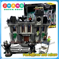 Mô hình lắp ráp bệnh viện Arkham nhốt Joker - The Arkham Asylum Decool 7124 Zhang Brick Shop