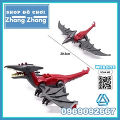 [20 cm] Xếp hình khủng long bay - Ancient Wing Dragon Lego - Công viên kỷ Jura - Jurassic Park Minifigures Yolo YG77052