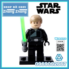 Đồ chơi xếp hình Star War Luke Skywalker Han Solo Ahsoka Tano Aayla Secura Satele Shan Minifigures POGO PG8034