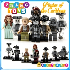 Xếp hình Pirates of the Caribbean Jack Sparrow - Carina - Barbossa - Henry - Scurm - Gibbs Lego Minifigures Xinh X0160