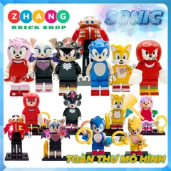 Đồ chơi lắp ráp Super Sonic Miles Prower Eggman Rogue The Bat Knuckles Amy Rose Shadow Minifigures KDL835 Zhang Brick