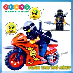 Xếp hình Ninjago nhân vật Zane - Kai - Jay - Cole Nya - Lloyd tặng kèm xe moto Lego Minifigures LeLe 31050
