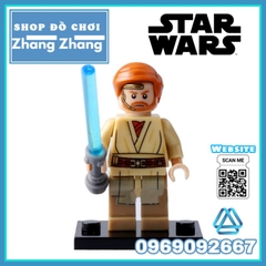 Đồ chơi xếp hình Star War Luke Skywalker Han Solo Ahsoka Tano Aayla Secura Satele Shan Minifigures POGO PG8034