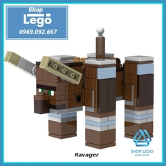 Xếp hình Minecraft Mooshroom - Slimes - Bat - Pillager - Snow Golem - Ravager - Guardian Lego Minifigures Xinh X0298