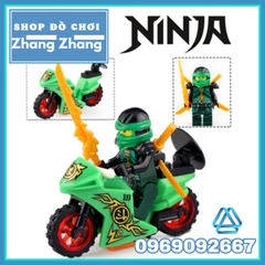 Xếp hình Ninjago nhân vật Zane - Kai - Jay - Cole Nya - Lloyd tặng kèm xe moto Lego Minifigures LeLe 31050