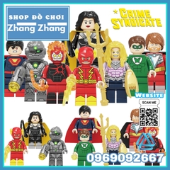 Xếp hình DC's Crime Syndicate Grid Power Ring Johnny Quick Superwoman Ultra Man Deathstorm Lego Minifigures Kopf KF6104