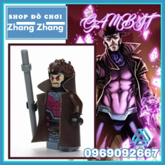 Xếp hình dị nhân Gambit trong X-men siêu cổ áo choàng da siêu sịn Lego Minifigures POGO PG010