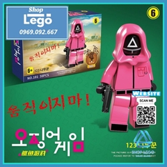 Xếp hình mô hình Trò chơi con mực Squid Game gồm Gi Hoon - Oh Il Nam - Sae Byuk - Ali Lego Minifigures QG101