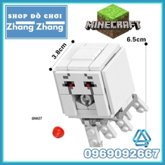 Đồ chơi xếp hình Minecraft trong Mine Blocks gồm Ghast - Polar Bear - Spider mô hình Minifigures Lele B033 040