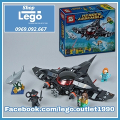 [232 hình] Xếp hình phi thuyền Aquaman : Đế vương Atlantis mới nhất có Mera và Black Manta Lego Minifigures SY SY1170