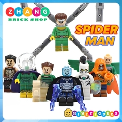 Xếp hình Spider White Tiger Vulture Dortor Octopus Kraven Sandman Misterio Electro HobGoblin Lego Minifigures Xinh X0123