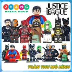 Đồ chơi xếp hình gồm Spider Man - Flash - Catwoman - Joker - Deathstroke - Superman - Batman Minifigures Kopf KF6136