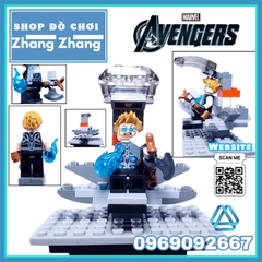 Xếp hình Spider-Man Thor Star-Lord Vision Captain Marvel Thanos Nick Fury Lego Minifigures Hãng Lele 34074