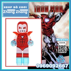 Xếp hình Người sắt Iron Man Silver Centurion 1980 Lego Minifigures Xinh Kopf KF1146