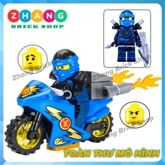 Xếp hình Ninjago nhân vật Zane - Kai - Jay - Cole Nya - Lloyd tặng kèm xe moto Lego Minifigures LeLe 31050
