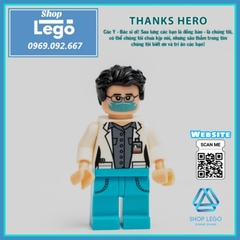 Xếp hình Hospital Playlist gồm bác sĩ điều dưỡng bệnh nhân Dortor chiến sĩ áo trắng chống Covid Lego Minifigures No.8006
